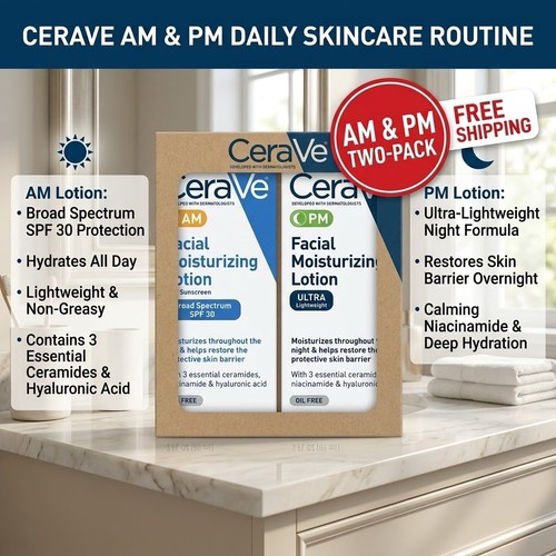 Cerave pm facial - cerave, &